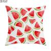 1pc 2D Flat Outdoor Pool Party Watermelon Throw Pillow Covers, Summer Tropical Slice Green Rind Summer Red with Hidden Zipper Cushion Covers Pillow Fo