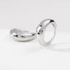 Women's Daily Big Bold Simple Silver Hoop Earrings