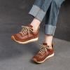 Johnature Thick Soled Casual Sneaker Shoes Retro Soft Soled Comfortable Genuine Leather Women's Shoes