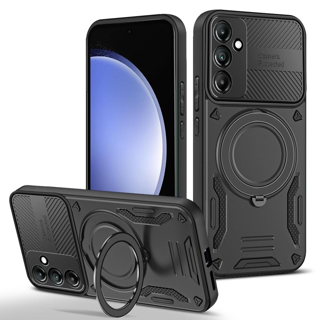 For Samsung Galaxy A35 5G Magnetic Case Shockproof TPU + PC Phone Back Cover with Kickstand