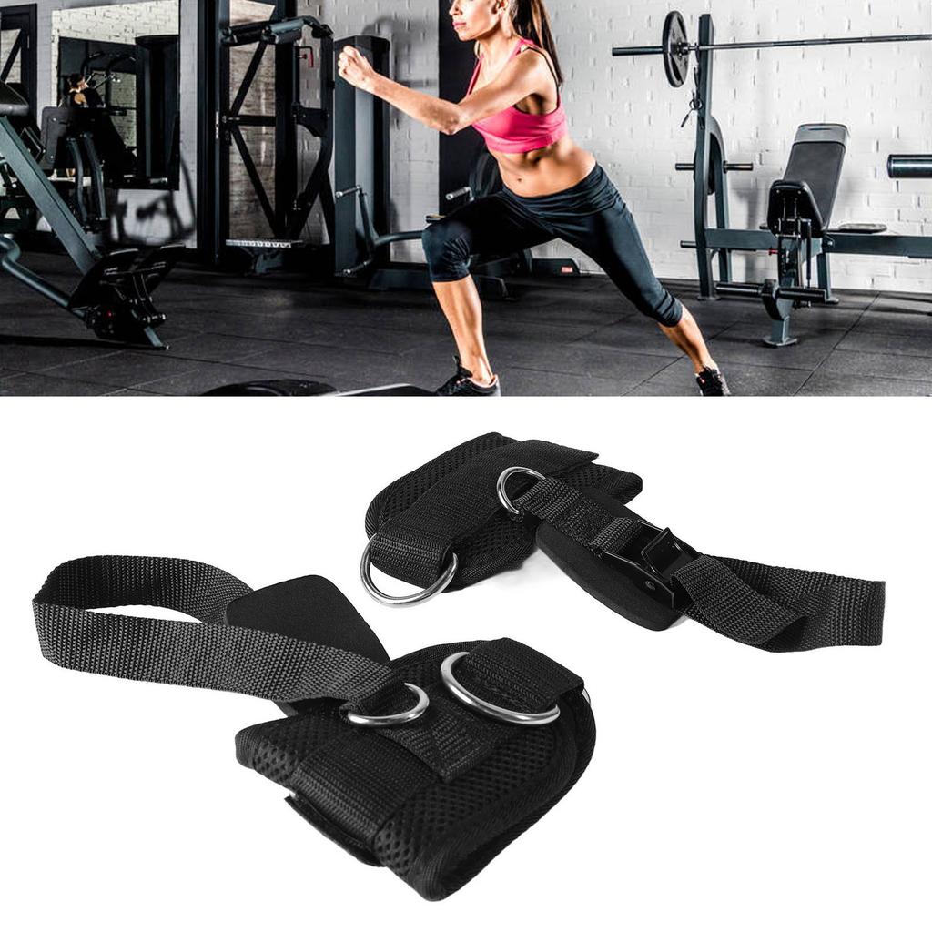 Ремешки на лодыжку для кабельных тренажеров Фитнес Регулируемые ремешки на лодыжку с D-образным кольцом Поддержка стопы Защита лодыжки с пряжкой