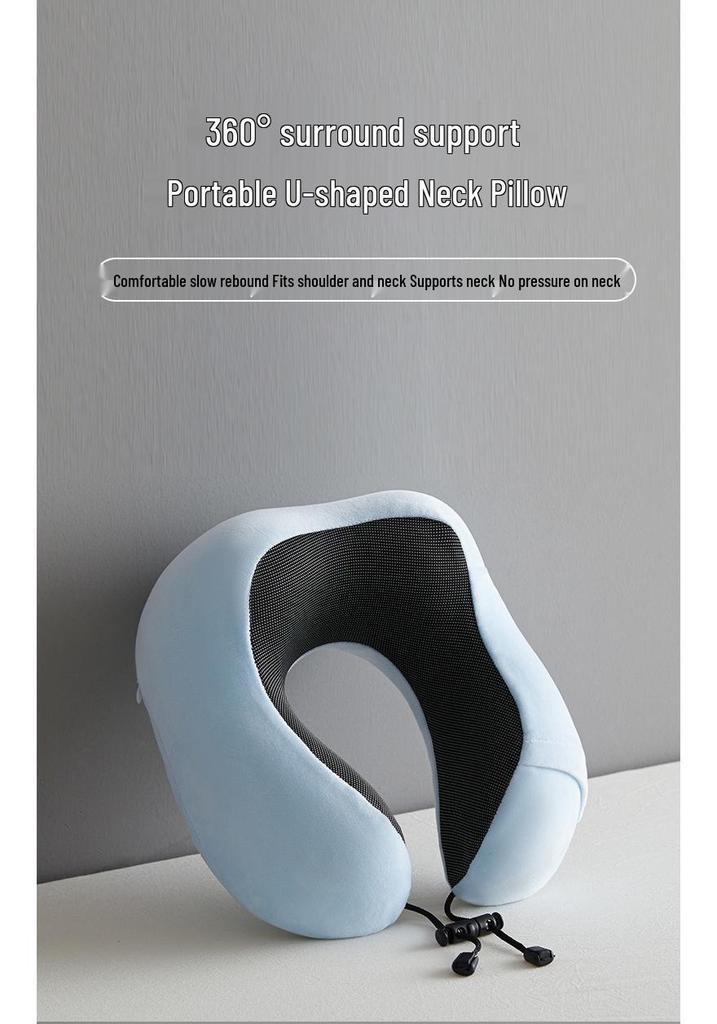U-Shaped Memory Foam Neck Support Pillow for Travel