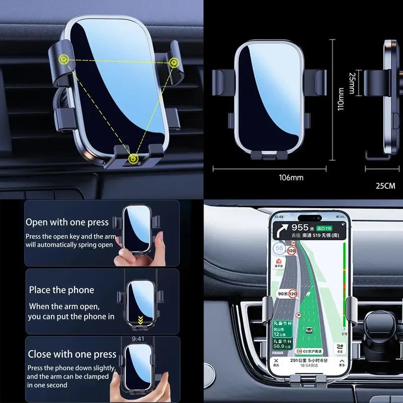 Fit for VW Tiguan 2025 2026 Phone Holder, Dashboard Screen Mount Bracket Easy tallation Car Accessories