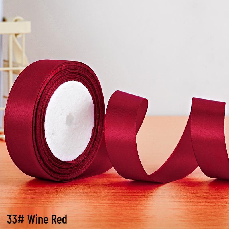 Полиэстеровая атласная лента 2,5 см для подарочной коробки и аксессуаров для волос