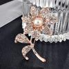 Brooch High-End Niche Silk Scarf Buckle Alloy Diamond Coat Pearl Corsage Pin Accessories