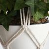 Handmade Cotton Rope Hanger Flower Pot Gardening Tassel Hanging Basket Tray Plant Hanger  Outdoor