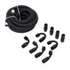 6AN Fuel Line Fitting Kit 20ft Hose 10pcs Fitting Aluminum Black Anodized 500 Psi Universal for Car Ship