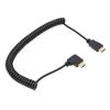 High Definition Multimedia Interface Extension Cable A Male to A Male Right Turn Spring Wire 1m