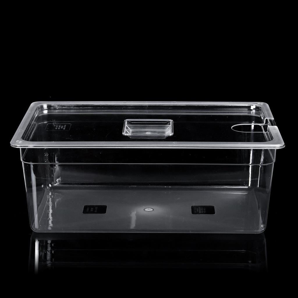 11L Sous Vide Container with Lid 11 Liter Water Tank Bath for Circulator Sous Vide Culinary Immersion Slow Cooker Cooking Tools