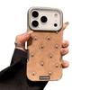 Осень и Зима Коричневые Кожаные Цветы-Банты для IPhone17promax для Apple 16 Чехол для Мобильного Телефона 14 Мягкий 13