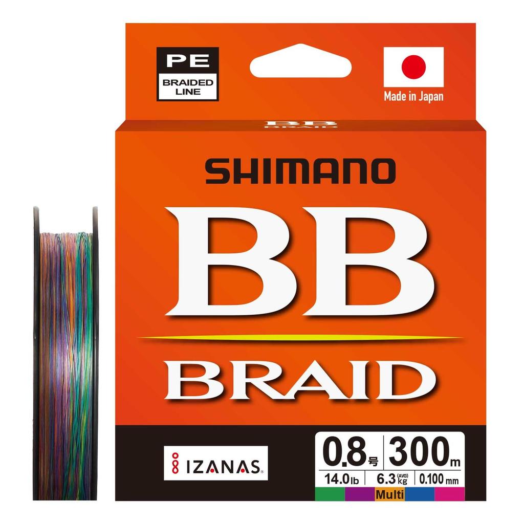 Shimano BB Braid PE Line LD-M74Y 0.8 300m Multicolor 5-Color Braided Fishing 14lb