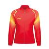Li Ning градиентный принт воротник стойка толстовка с капюшоном в честь чемпионата мира по настольному теннису женские толстовки вишнево-красный AWDU378-1
