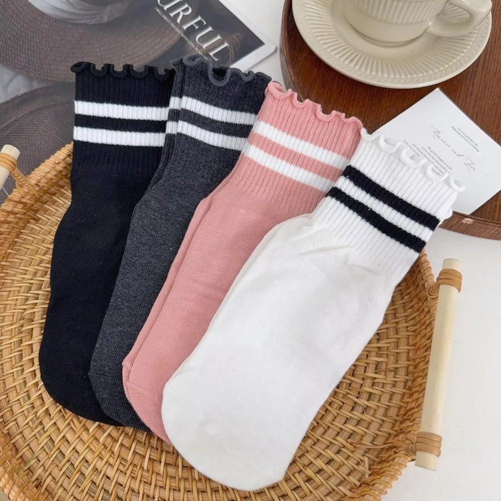 1 Pair Anti Slip Sports Socks Curled Edge Cotton Socks Comfortable Grip Socks for Women