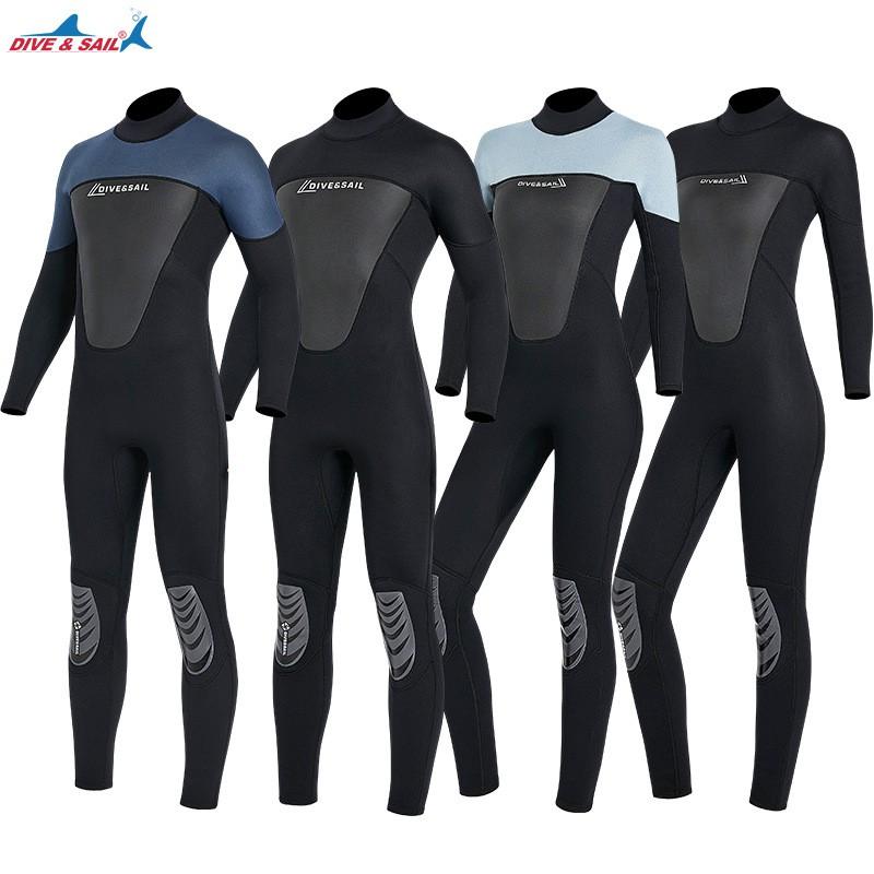 Diving Suit 3mm Long-sleeved One-piece Thermal Large Size Snorkeling Swimming Cold-proof Surfing