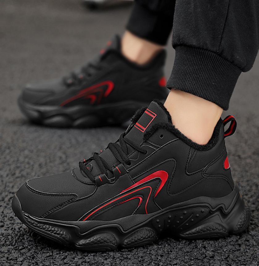 Зимние плюшевые утепленные повседневные спортивные обувь для улицы, мужская повседневная обувь, походная обувь, мужская повседневная спортивная обувь для снега, тренировочная обувь