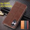 Deluxe Magnetic Adsorption Leather Fitted Case for OPPO A58 5G / A58x 5G 6.56" Flip Cover Protective Case Capa Fundas Coque