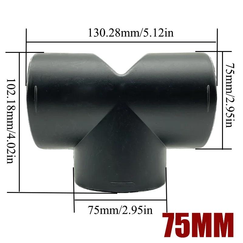 42/60/75/90mm Air Vent Y T Flat Piece Ducting Pipe Outlet Exhaust Joiner Splitter For Webasto Eberspaecher Diesel Parking Heater