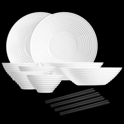Стеклянный столовый сервиз Luminarc Huairuina White Jade на 12 предметов