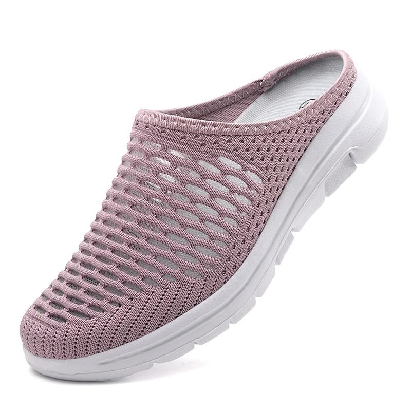 Сетчатые женские туфли на плоской подошве Кроссовки на платформе Ортопедические туфли на плоской подошве Сандалии с подушечками Тапочки для ходьбы Женские шлепанцы