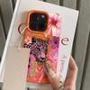 Для iPhone 17 Pro Max 16 15 14 13 12 11 XS X XR 16 Plus 17 Air Чехол для телефона Розовый Гепард Цветок Сердце Рисунок Ударопрочный Чехол