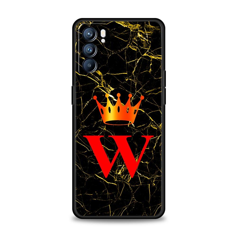 Мраморный чехол с буквой для телефона Oppo A17 A31 A54 A57 A78 A79 A98 Find X5 X6 Reno 6 7 8 10 11 12 13 F Pro 5G Мягкий чехол из ТПУ Fundas