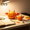 Фигурка Демона Тыквы 2 шт., 3D-печатная фигурка, Статуэтка Дьявола с Крыльями и Рогами, Центральный элемент стола с Летучей мышью, Жуткая скульптура для Хэллоуинской вечеринки