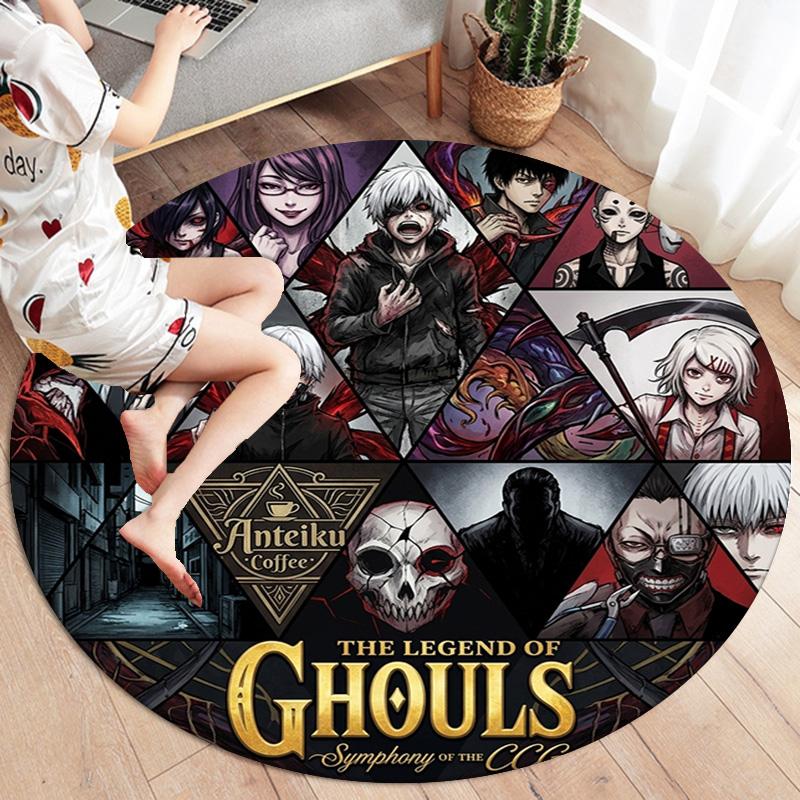 Ковер Tokyo Ghoul Круглый Ковер Ковер Для Гостиной Спальни Дивана Игровой Комнаты Декор Нескользящий Коврик Для Пола