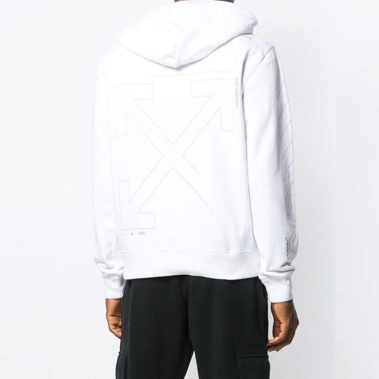 OFF WHITE Диагональный Необработанный Худи OMBB034E19E300030191