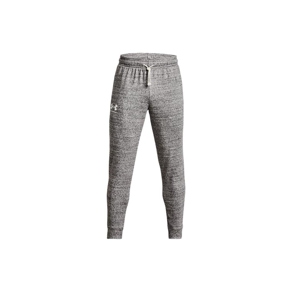 Under Armour Спортивные штаны Rival Terry Однотонные Эластичный пояс Облегающие Манжеты Повседневные штаны Мужские Джоггеры Агатово-белый 1380843-112