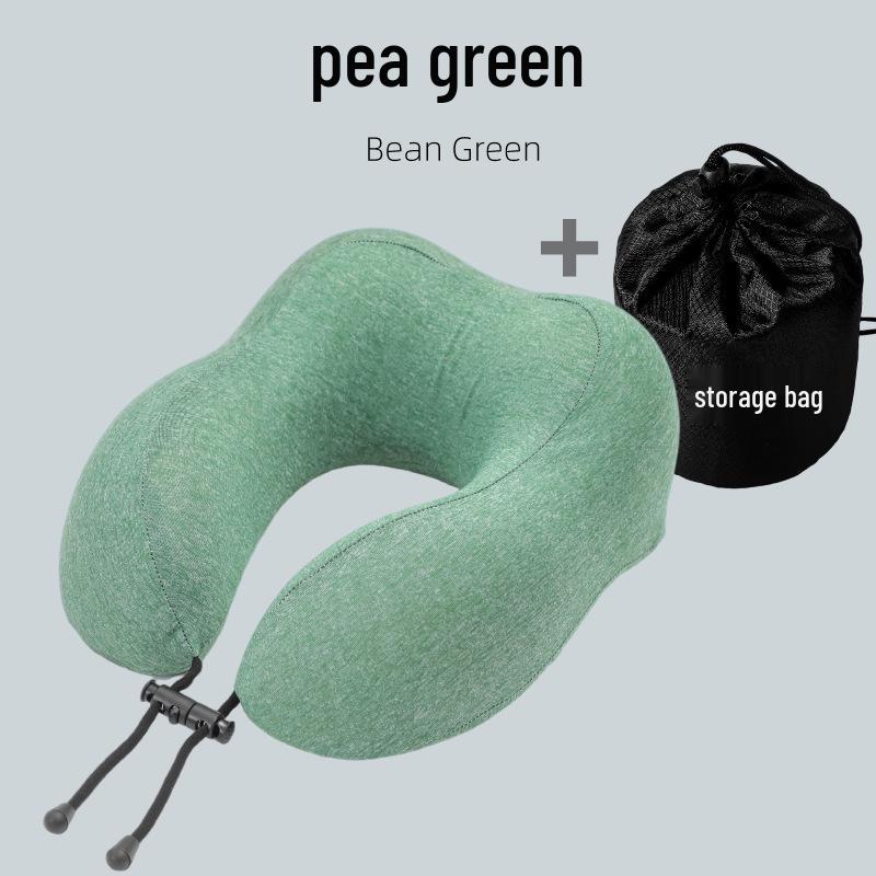 Портативная U-образная подушка с эффектом памяти для поддержки шеи для путешествий и офиса