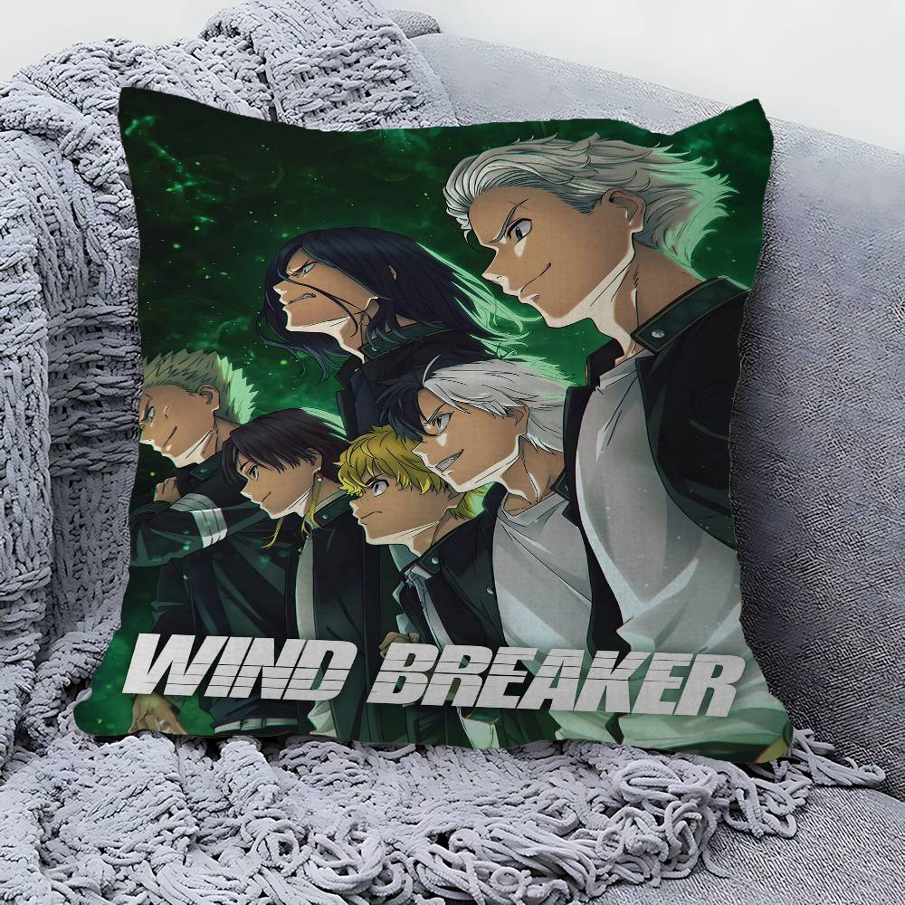 Чехол на подушку с аниме-принтом WIND BREAKER для спальни и гостиной, декоративный чехол на диванную подушку
