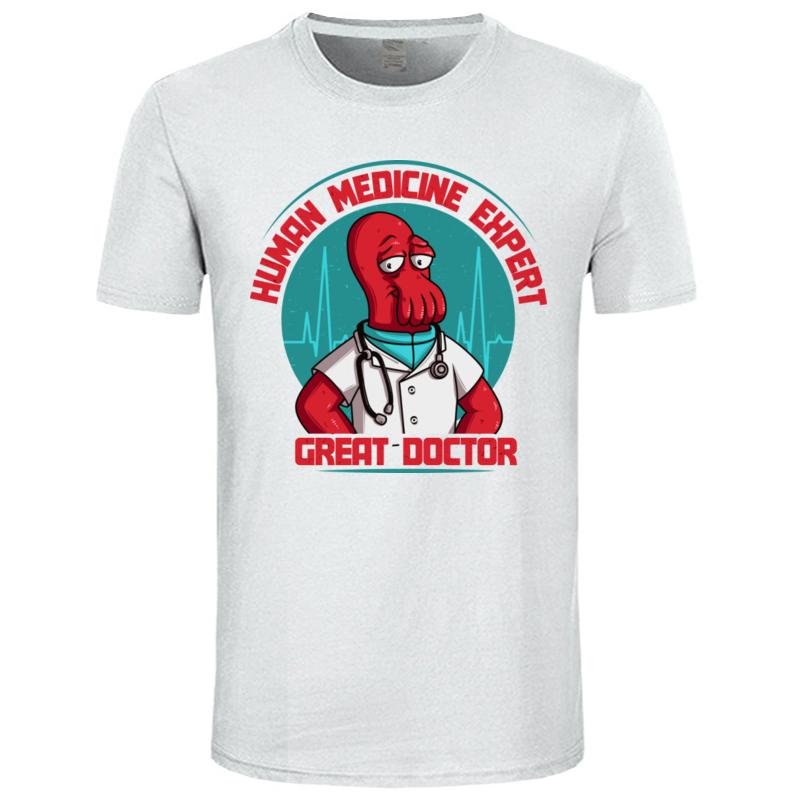 Мужская забавная футболка Футболка Великий Доктор Удобная ткань Летняя футболка Лавкрафт Ктулху Футболка Облегающая Медицина Осьминог Мультяшная футболка