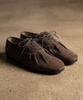 Firenze Atelier [Vibram] Shirring Detail Unisex Casual Derby 8800 [Dark Brown Suede]