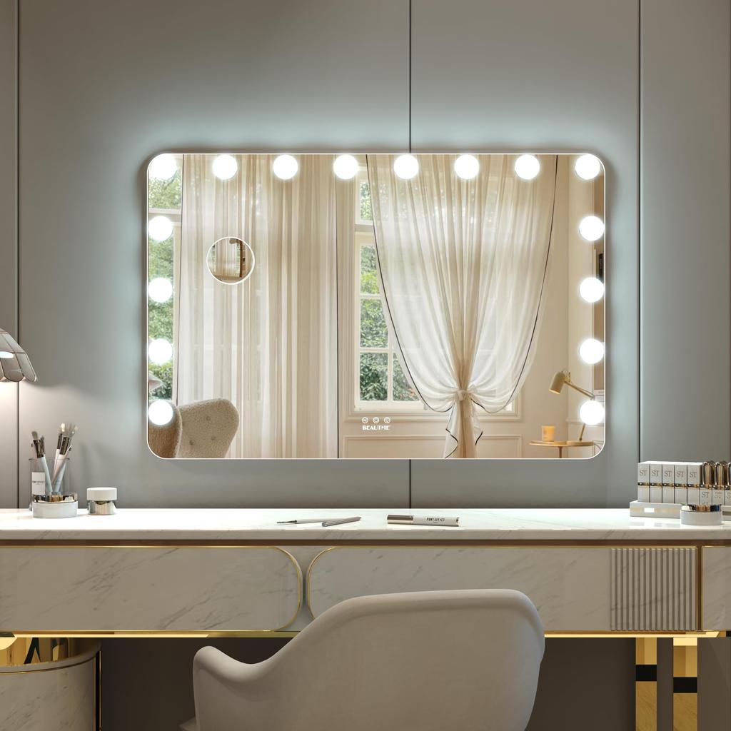 BEAUTME Актриса Настольный макияж 3 цвета света Яркость Включает 16 светодиодное голливудское зеркало для подвесного зеркала, зеркало, зеркало, режимы, регулировка,
