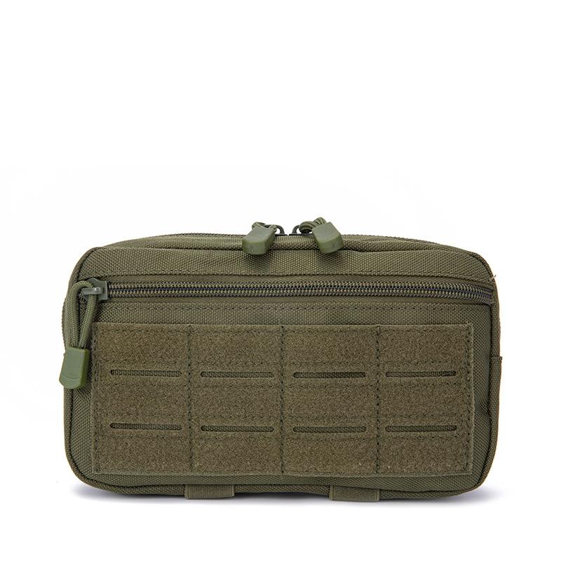 High Quality Tactical Molle Gear Pouch Admin EDC Tool Zipper Oxford Bag with Map Sleeve Attachment Laser Cut Small Utility Bag