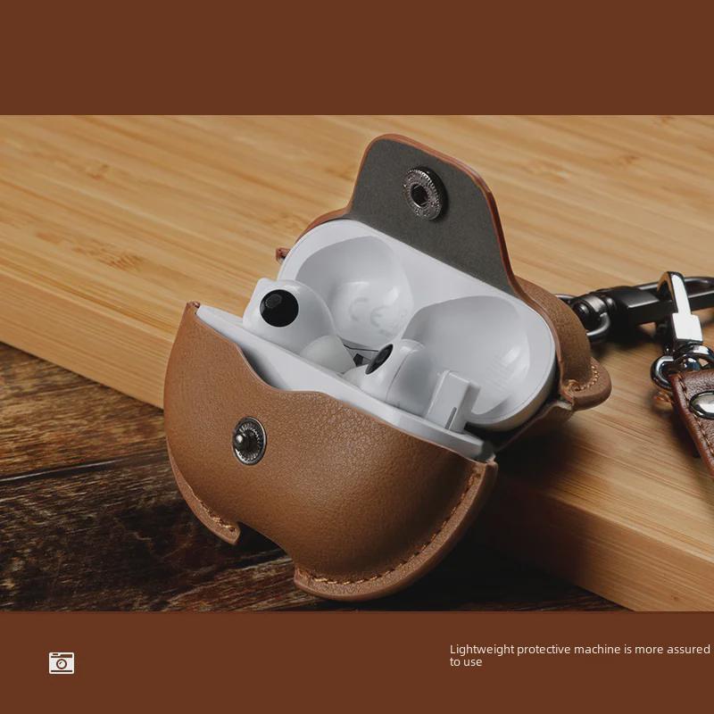 Кожаный защитный чехол для Realme Buds: Air5, Air5 Pro, Air3 Neo, T100