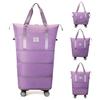 Large Capacity Expandable Travel Bag Zipper Closure Waterproof Tear-Resistant Luggage Bag with Rotatable Wheels Duffel