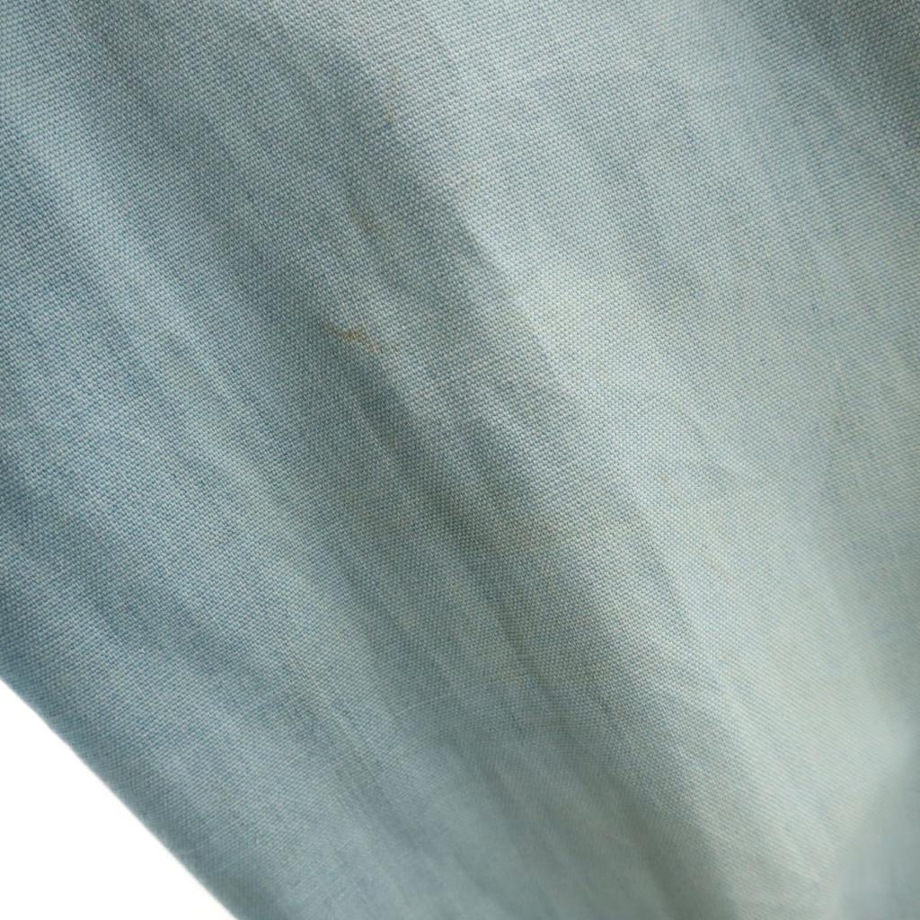 70s 80s Vintage Chambray Shirt Jacket Ice Blue Men's Used