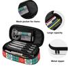 Pen Case Organized Storage Zipper Closure 300D Polyester with Main Compartment Mesh Pocket and Pen Slots for Teens and Students