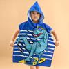 Dinosaur Cartoon Hooded Bath Towel: Absorbent Cotton Poncho for Kids' Summer Swimming