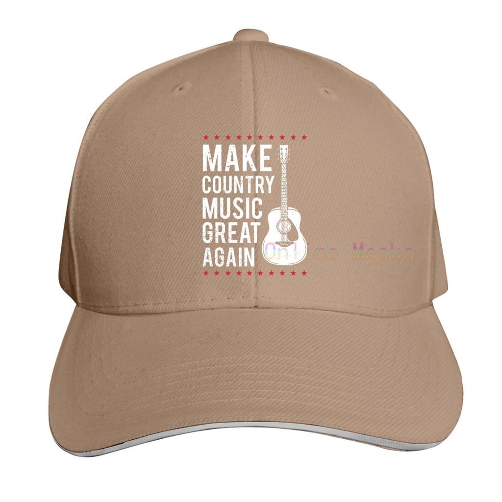 Make Country Music Great Again Hat,Washed Cowboy Baseball Cap Unisex and Women Trucker Hat Dad Cap