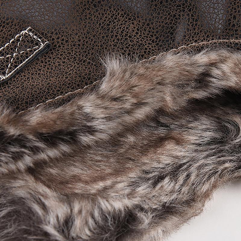 1Pc Men Women'S Pilot Aviator Bomber Trapper Hat Faux Fur Leather Snow Cap With Ear Flaps Pilot Winter Bomber Hat Ushanka Hat