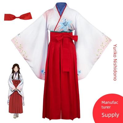 Kakegurui Nishikigouin Yuriko Японское кимоно Косплей Аниме Костюм