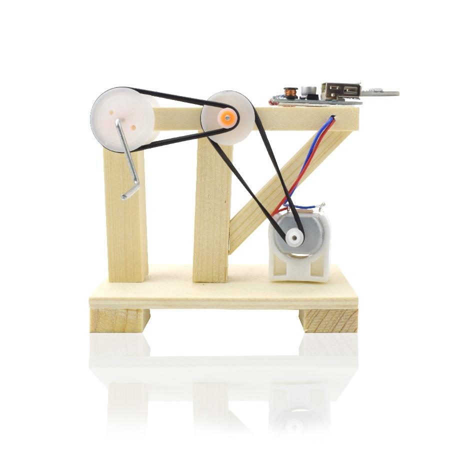 Деревянная развивающая игрушка для детей: ручной генератор ребенок исследует науку