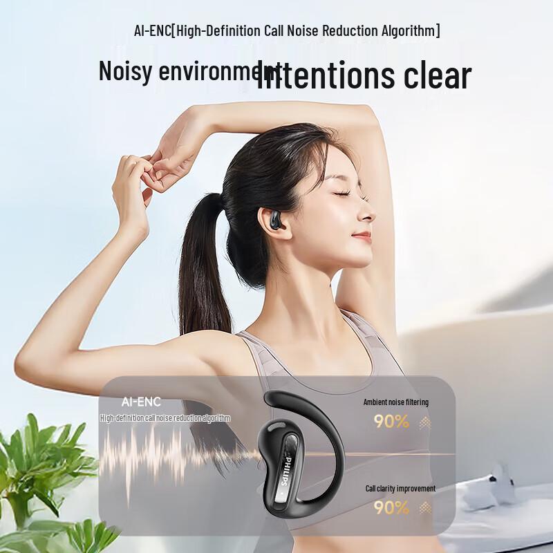 Спортивные Bluetooth-наушники Philips с открытым ухом и костной проводимостью