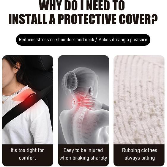 2 PCS Car Seat Belt Cover, Soft Auto Seatbelt Protector For A More Comfortable Driving, Warm Plush Seatbelt Shoulder Neck Pad Cushion Fit For All