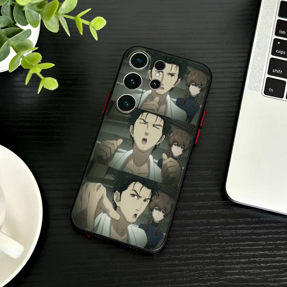 Чехол для телефона STEINS GATE F-Rintaro O-Okabe для Samsung S26,S25,S24,S23,S22,S21,S20,S30,Ultra,Plus,Fe,Note,5G Черный