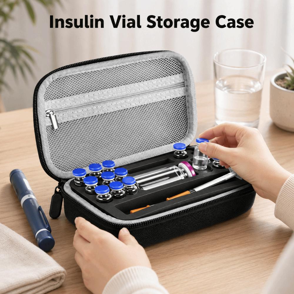 Waterproof Insulin Vial Protector Multiple Slots Essential Oils Carrying Box Diabetics