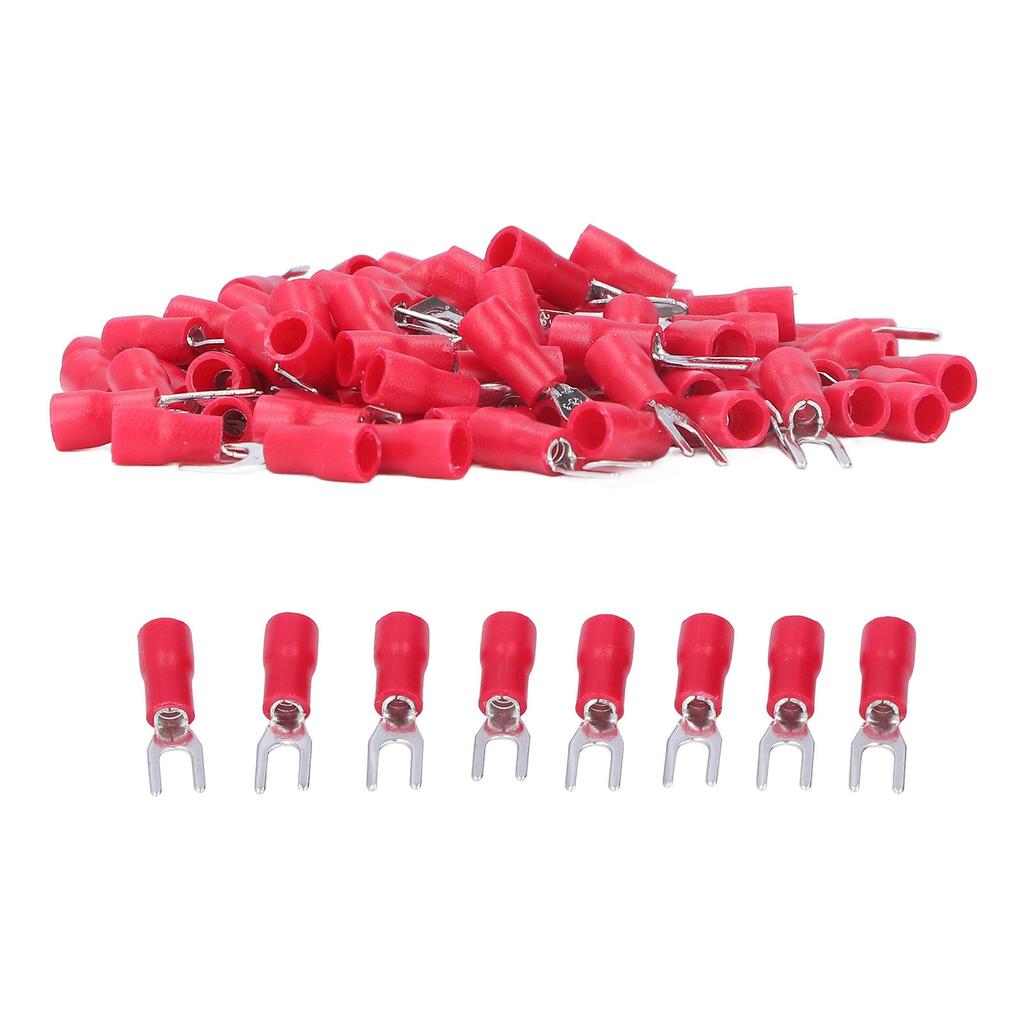 100 шт. Набор изолированных вилочных разъемов 22‑16AWG для обжима проводов для оборудования