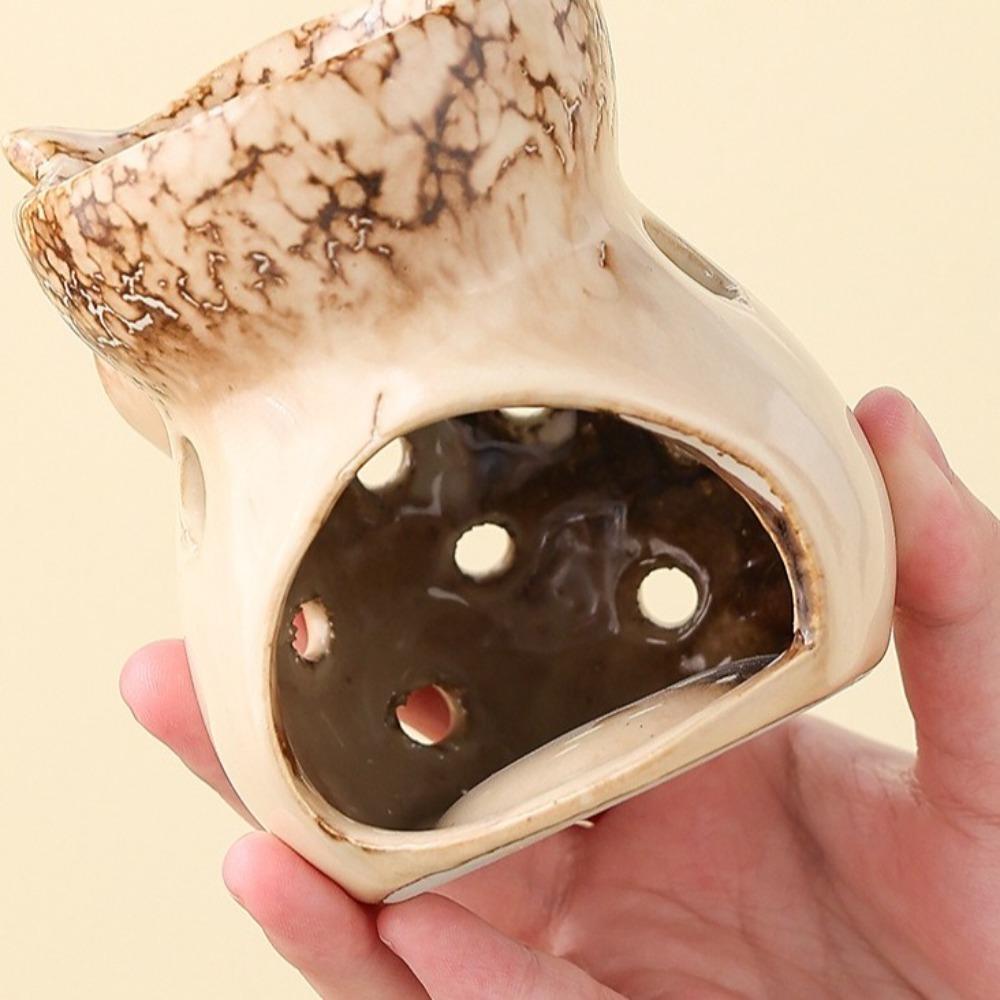 Керамическая печь для благовоний, расслабляющая печь с эссенцией, нетоксичная печь-сова для ароматерапии, студия йоги